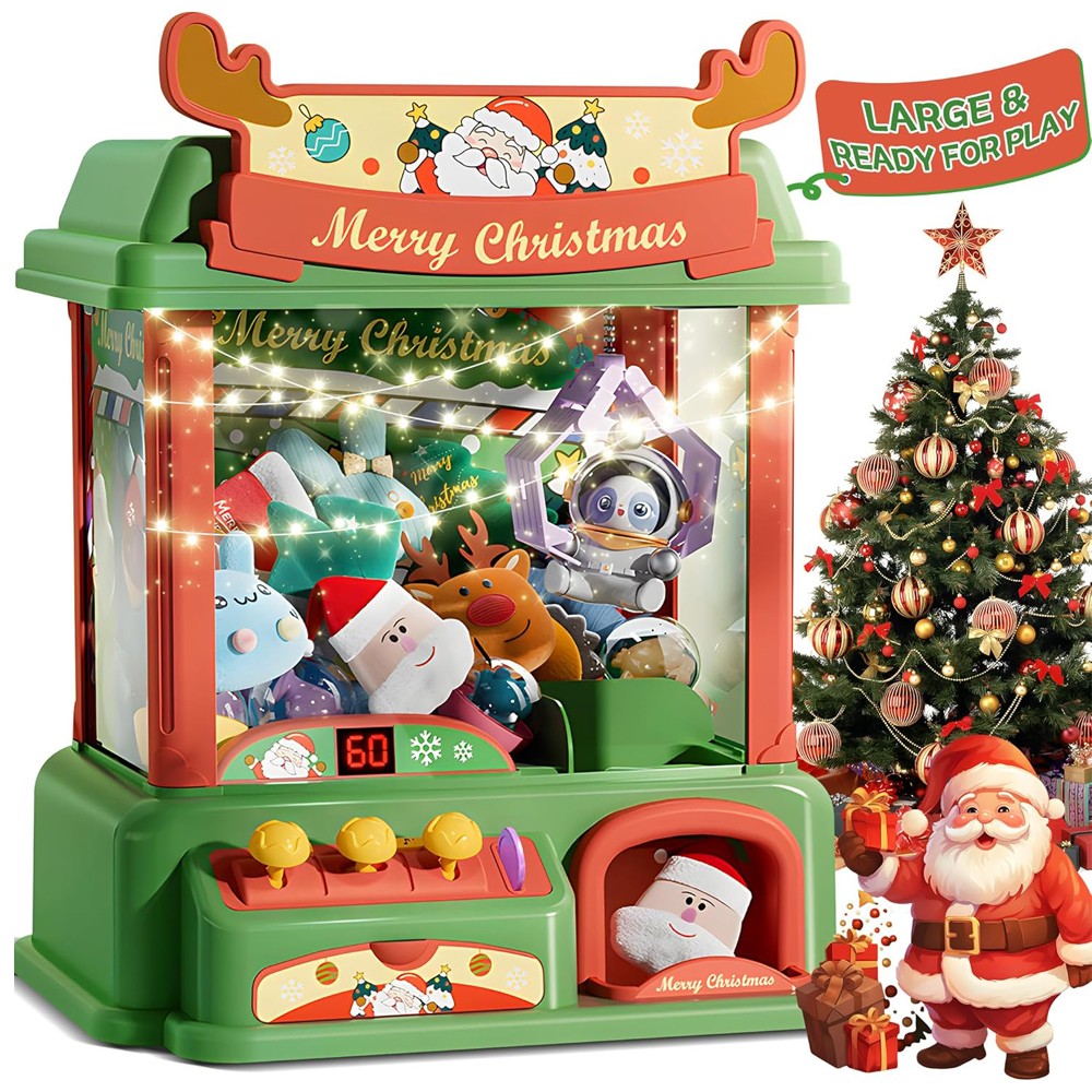 Arcade Toy Vending Machine - เครื่องจับเล็บสำหรับเด็กเครื่องเกมอาเขตของเล่นลูกกวาดเครื่องจำหน่ายสินค้าขนาดเล็กมีเสียงเบาของขวัญคริสต์มาสวันเกิด