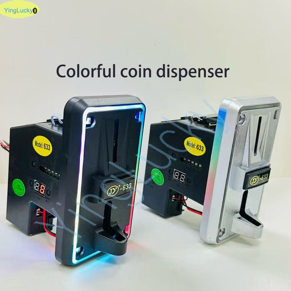 Arcade Vending Machines - ตัวรับเหรียญแบบหลายชนิดพร้อมไฟ LED สีสันสดใส รองรับเหรียญยูโร เหรียญเปโซ และบัตรเครดิต