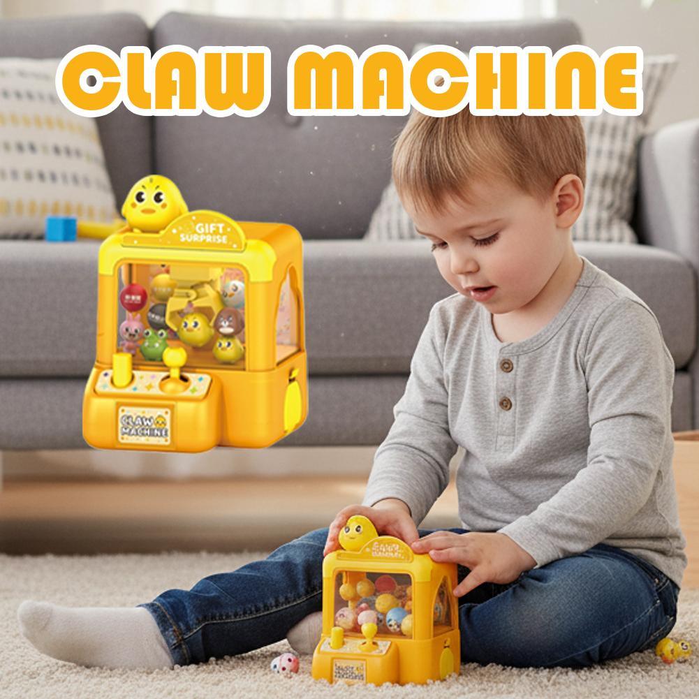 Arcade Toy Vending Machine - ตู้คีบตุ๊กตาอาร์เคดสุดน่ารัก เครื่องเล่นเกมอิเล็กทรอนิกส์ ปรับระดับได้ พร้อมเสียงเพลง ของขวัญวันเกิดสำหรับเด็ก
