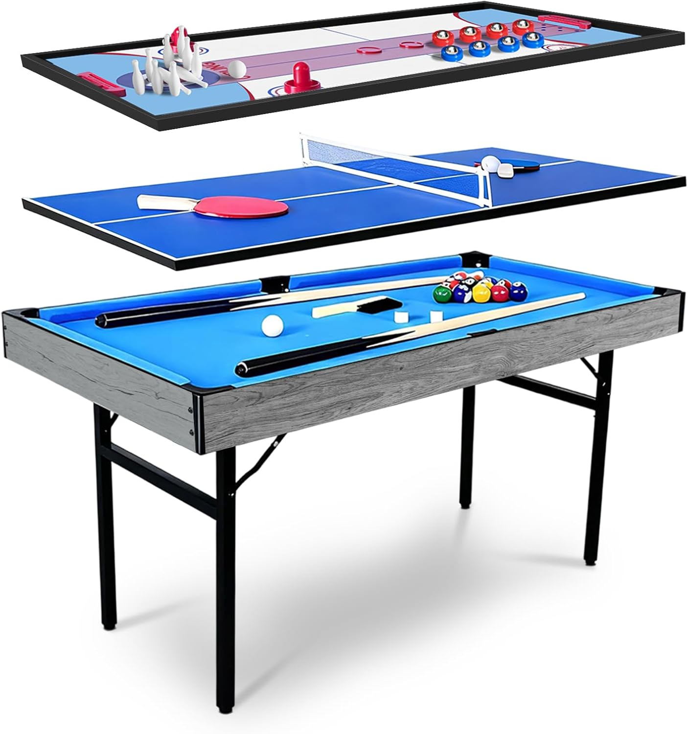โต๊ะเกมอเนกประสงค์ 5 in 1 แบบพ - Air Hockey Table บทวิจารณ์และราคา