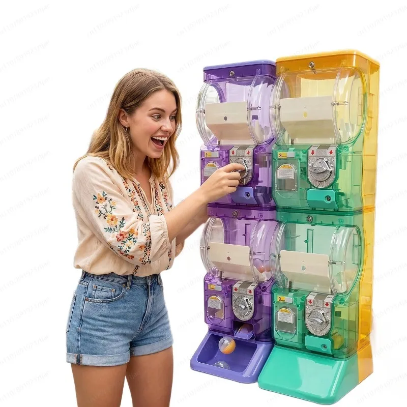 ตู้กาชาปองสองชั้นสีขาวใส แบบหย - Arcade Vending Machines บทวิจารณ์และราคา